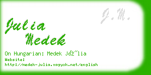 julia medek business card